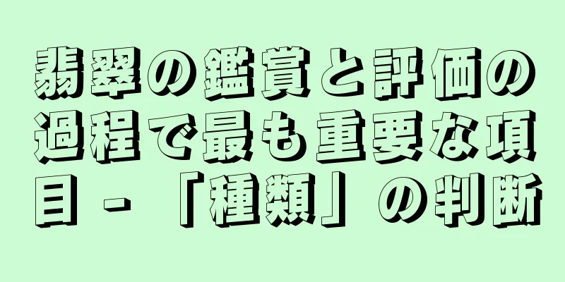 翡翠の鑑賞と評価の過程で最も重要な項目 - 「種類」の判断