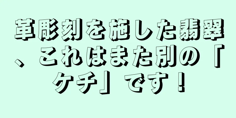 革彫刻を施した翡翠、これはまた別の「ケチ」です！