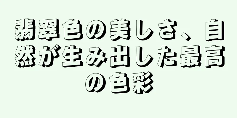 翡翠色の美しさ、自然が生み出した最高の色彩