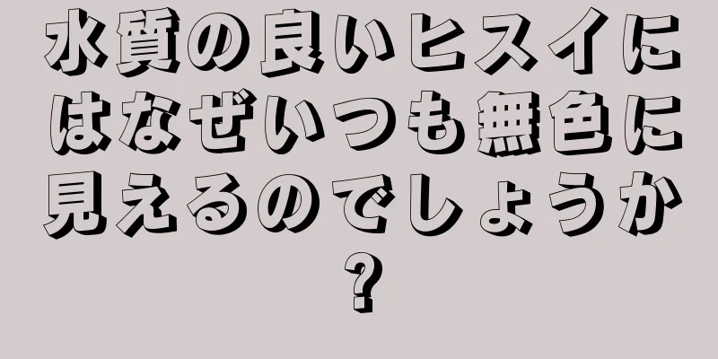 水質の良いヒスイにはなぜいつも無色に見えるのでしょうか?