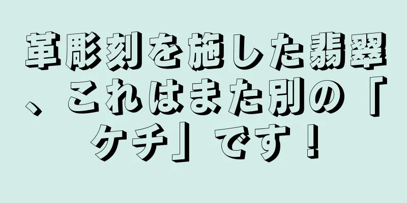 革彫刻を施した翡翠、これはまた別の「ケチ」です！