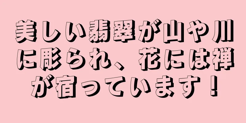 美しい翡翠が山や川に彫られ、花には禅が宿っています！