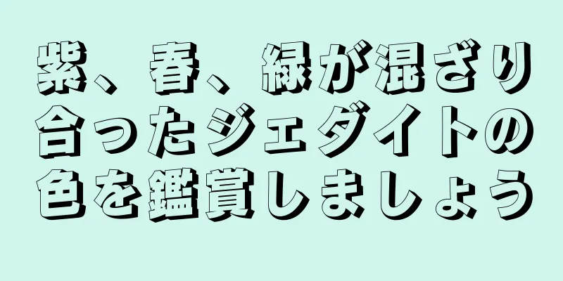 紫、春、緑が混ざり合ったジェダイトの色を鑑賞しましょう