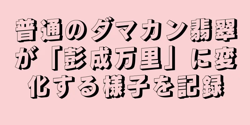普通のダマカン翡翠が「彭成万里」に変化する様子を記録