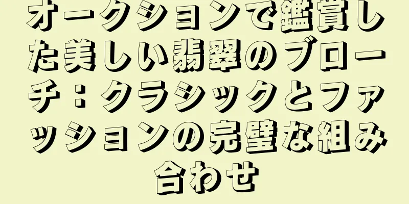 オークションで鑑賞した美しい翡翠のブローチ：クラシックとファッションの完璧な組み合わせ
