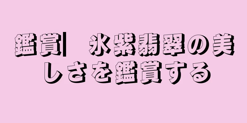 鑑賞▏氷紫翡翠の美しさを鑑賞する