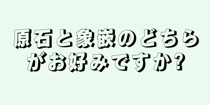 原石と象嵌のどちらがお好みですか?