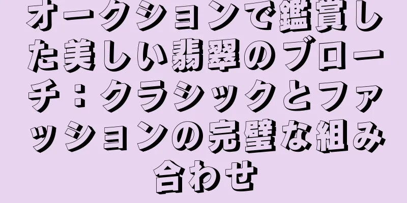 オークションで鑑賞した美しい翡翠のブローチ：クラシックとファッションの完璧な組み合わせ