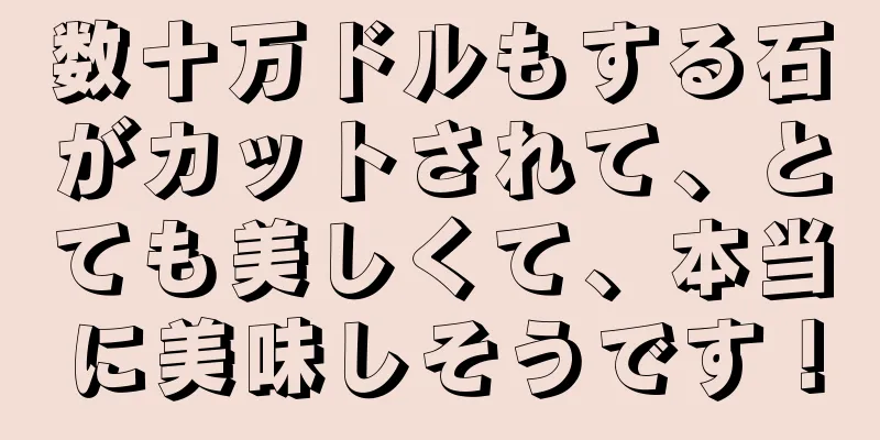 数十万ドルもする石がカットされて、とても美しくて、本当に美味しそうです！