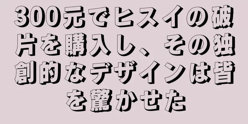 300元でヒスイの破片を購入し、その独創的なデザインは皆を驚かせた