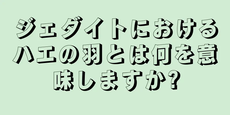ジェダイトにおけるハエの羽とは何を意味しますか?