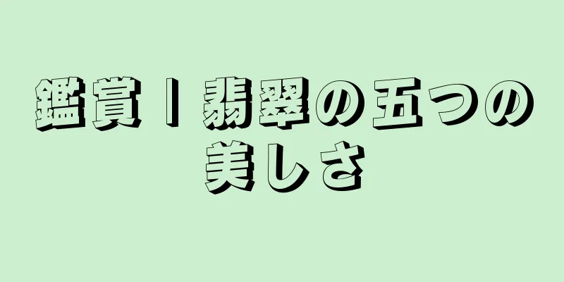 鑑賞 | 翡翠の五つの美しさ