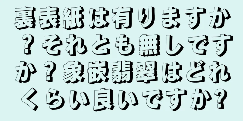 裏表紙は有りますか？それとも無しですか？象嵌翡翠はどれくらい良いですか?