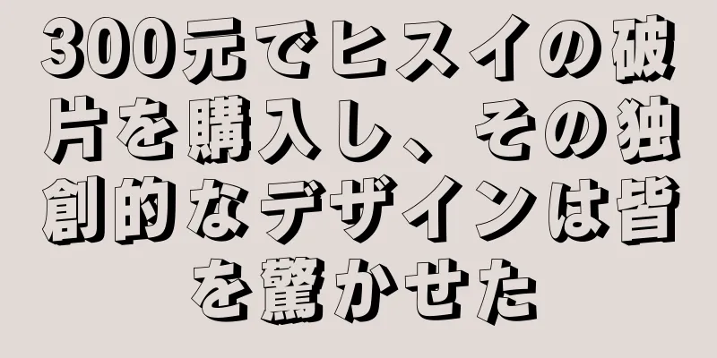 300元でヒスイの破片を購入し、その独創的なデザインは皆を驚かせた