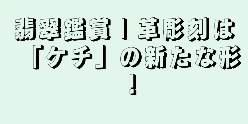 翡翠鑑賞 | 革彫刻は「ケチ」の新たな形！