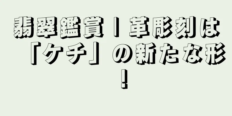 翡翠鑑賞 | 革彫刻は「ケチ」の新たな形！