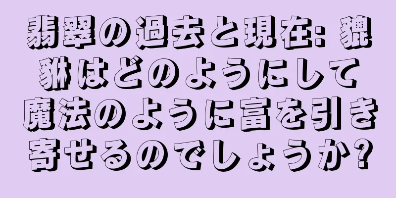 翡翠の過去と現在: 貔貅はどのようにして魔法のように富を引き寄せるのでしょうか?