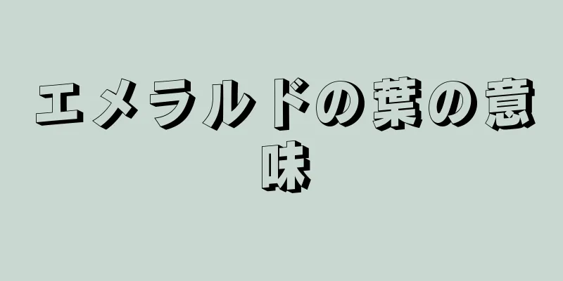 エメラルドの葉の意味