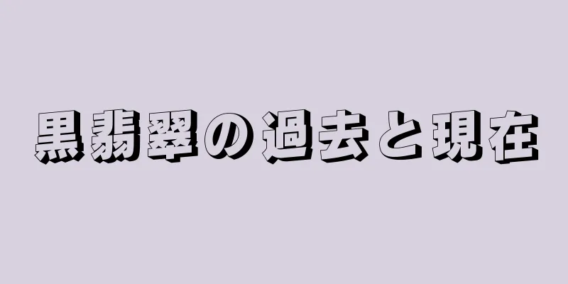 黒翡翠の過去と現在