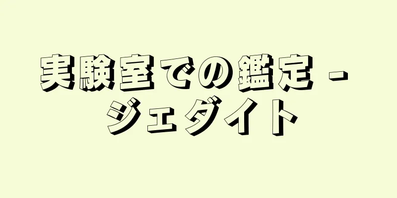 実験室での鑑定 - ジェダイト