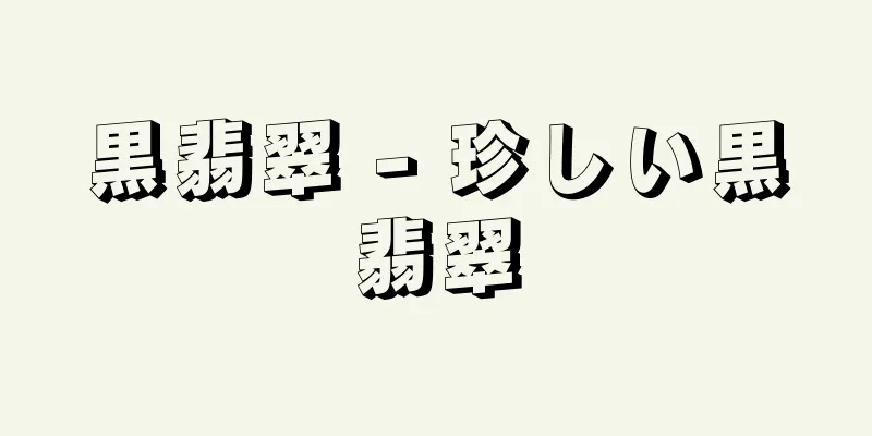 黒翡翠 - 珍しい黒翡翠