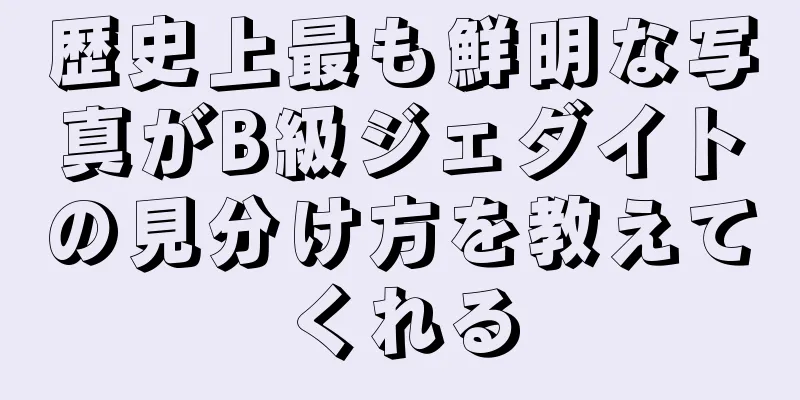歴史上最も鮮明な写真がB級ジェダイトの見分け方を教えてくれる