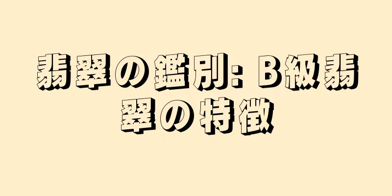 翡翠の鑑別: B級翡翠の特徴