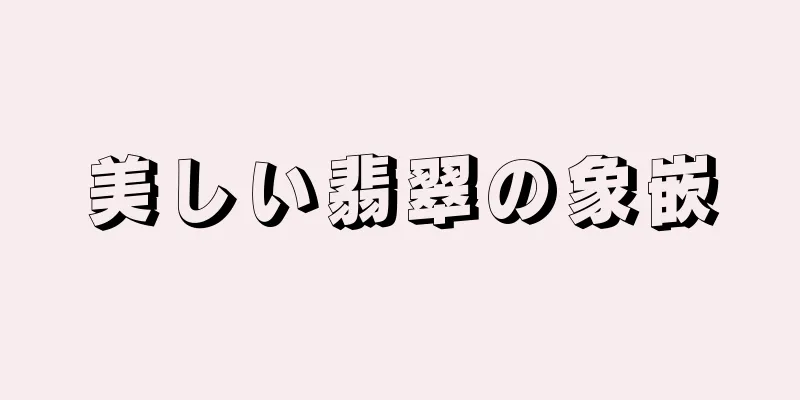 美しい翡翠の象嵌