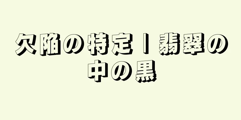 欠陥の特定 | 翡翠の中の黒