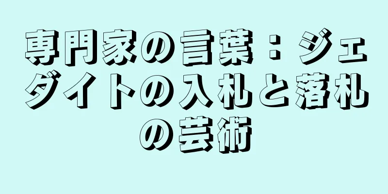 専門家の言葉：ジェダイトの入札と落札の芸術