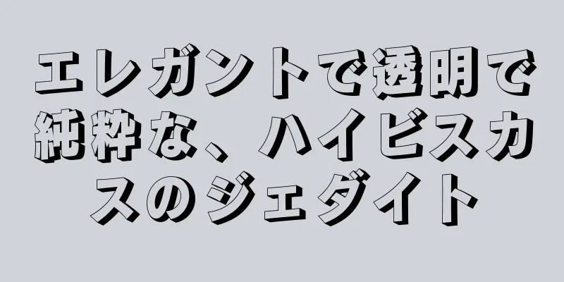 エレガントで透明で純粋な、ハイビスカスのジェダイト