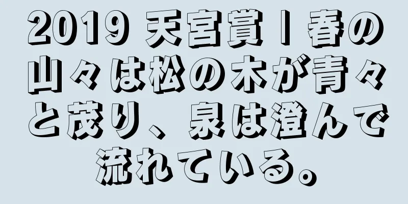 2019 天宮賞 | 春の山々は松の木が青々と茂り、泉は澄んで流れている。
