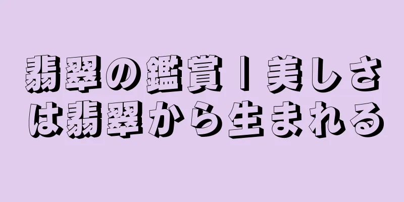 翡翠の鑑賞 | 美しさは翡翠から生まれる
