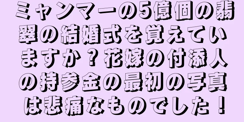 ミャンマーの5億個の翡翠の結婚式を覚えていますか？花嫁の付添人の持参金の最初の写真は悲痛なものでした！