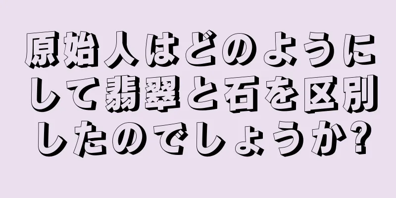原始人はどのようにして翡翠と石を区別したのでしょうか?