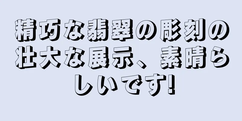 精巧な翡翠の彫刻の壮大な展示、素晴らしいです!