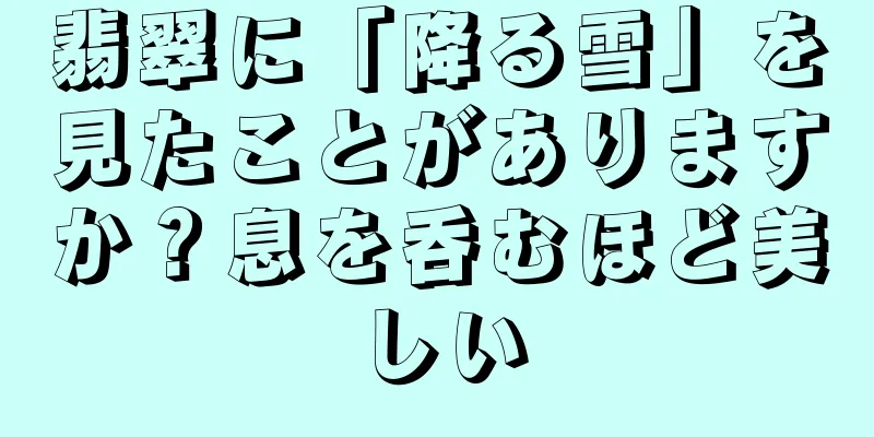 翡翠に「降る雪」を見たことがありますか？息を呑むほど美しい