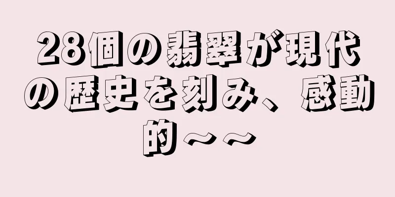 28個の翡翠が現代の歴史を刻み、感動的～～