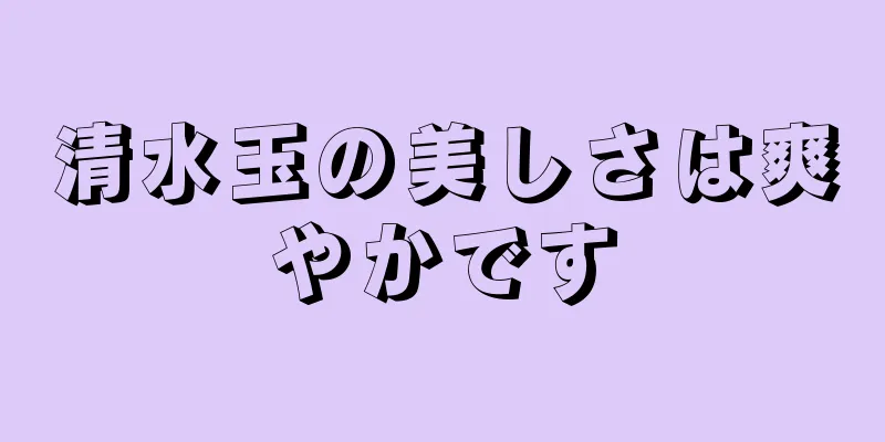 清水玉の美しさは爽やかです