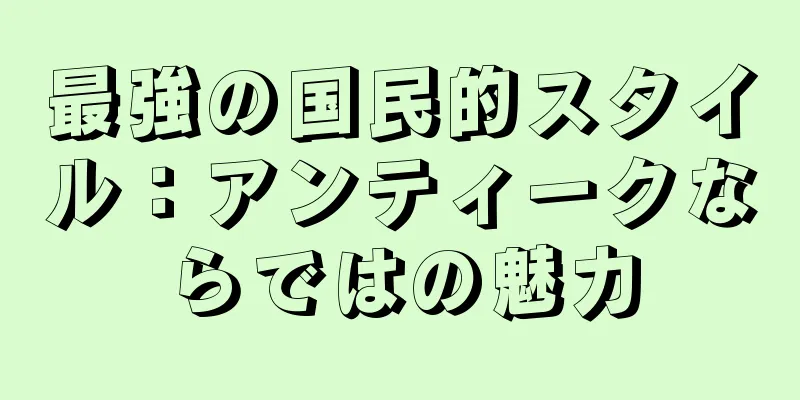 最強の国民的スタイル：アンティークならではの魅力