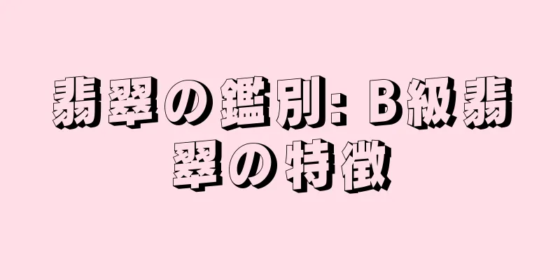 翡翠の鑑別: B級翡翠の特徴