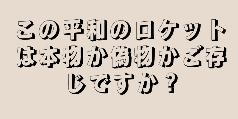 この平和のロケットは本物か偽物かご存じですか？