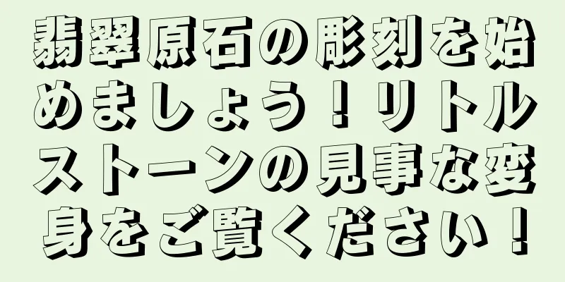 翡翠原石の彫刻を始めましょう！リトルストーンの見事な変身をご覧ください！