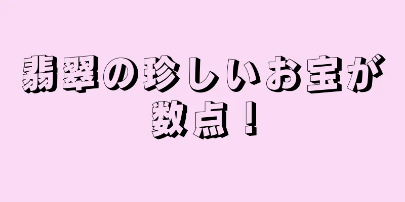 翡翠の珍しいお宝が数点！