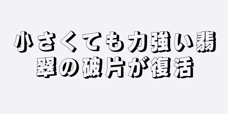 小さくても力強い翡翠の破片が復活