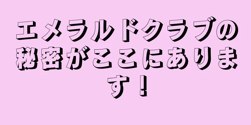エメラルドクラブの秘密がここにあります！
